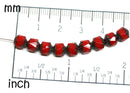 6mm Transparent gray cathedral beads, Czech glass round fire polished silver ends 20Pc