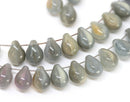 5x7mm Gray glass drops Mixed color small teardrop czech glass - 30pc