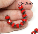 6mm Transparent light gray cathedral beads, silver ends 20Pc