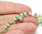 4x6mm Turquoise green teardrop beads Tiny czech glass - 50Pc