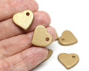12pc Gold heart Ceramic heart beads