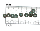 8mm Green Patina rondelle beads 2mm hole 10pc