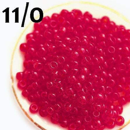 11/0 Toho seed beads, Transparent Ruby red N 5C - 10g