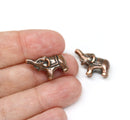 2pc Antique Copper Indian elephant beads