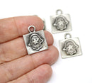 4pc Antique silver Hamsa hand charms, Healing hand