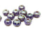6x8mm Opaque purple Czech glass rondelle beads - 12Pc