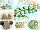 15mm square Antique brass Filigree connectors 2Pc