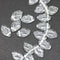 12x7mm Crystal clear leaf beads, Czech glass - 50pc