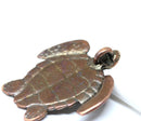 50mm Extra large Turtle pendant bead, Antique copper
