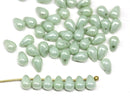 4x6mm Sage green teardrop beads 50Pc
