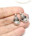 2pc Antique silver primitive goddess Neolithic Idol charms