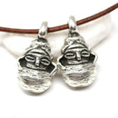 2pc Antique silver primitive goddess Neolithic Idol charms