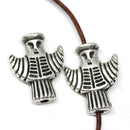 2pc Antique silver Primitive neolithic Idol beads