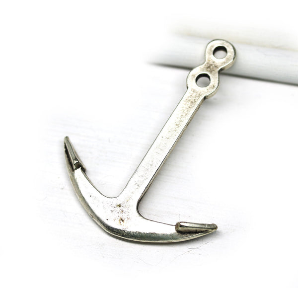 Extra large antique silver Anchor pendant bead