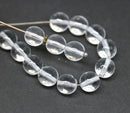 8mm Crystal clear round czech glass druk pressed beads 30Pc