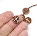 4pc tablet shape Two headed eagle double sided beads