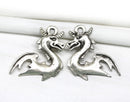 2pc Antique silver dragon charms