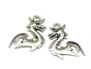 2pc Antique silver dragon charms