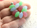 12x09mm Czech Glass beads mix - Fruits, almond nut shape beads 12Pc