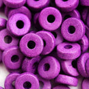 8mm Violet rondelle Ceramic beads 25pc