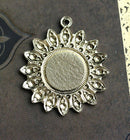 1pc Ornament round cameo setting 25mm brass cabochon base