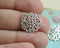 2pc Silver plated round filigree 15mm Ornament connector charm