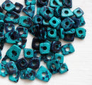 5mm Indigo Blue ceramic Chip beads tiny spacers approx.70pc