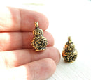 2pc Babushka doll beads, 3D charms, Matryoshka