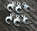 6pc Silver small baby Dolphins charms
