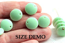 12mm Black lentil, czech glass beads, top drilled rondelles - 20Pc