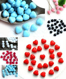 6mm White heart Czech glass beads, 40pc