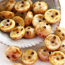 2 Hole Piggy beads Rustic Beige Brown Picasso czech glass beads - 4x8mm - 25Pc