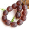 8mm Matte Brown Czech glass round beads, Dark Topaz fire polished, faceted beads - 15pc