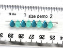 5x7mm Blue PiP beads mix Perwinkle blue czech glass flat drops - 40Pc
