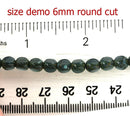6mm Picasso Olive green Czech glass beads, fire polished round cut - 30pc