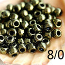 8/0 Toho seed beads, Gold Lustered Dark Chocolate Bronze N 422 - 10g