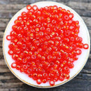 11/0 Toho Seed beads, Silver Lined Light Siam Ruby red, N 25 - 10g