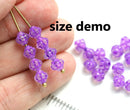 6mm Fancy small bicone beads Mix in Pastel colors Czech Glass pressed white beads - 40pc