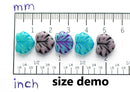11x13mm Fancy Leaf Beads Mix Czech glass maple leaves - 12Pc