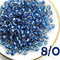 8/0 Toho seed beads, Inside color Rainbow Crystal - Lined Capri blue Lined, N 263 - 10g