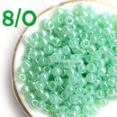 8/0 Toho seed beads, Ceylon Celery N 144, green - 10g
