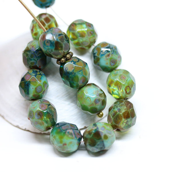 Gold Metallic Coated Smokey Crystal Czech Glass Fire Polished Faceted Round 6mm Beads 167087753776168966