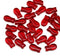 9x5mm Red czech glass fish beads, 30pc