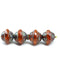 10x12mm Picasso orange saucer Czech glass beads UFO shape 4pc