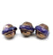 10x12mm Blue purple saucer Czech glass beads UFO shape 4pc