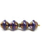 10x12mm Blue purple saucer Czech glass beads UFO shape 4pc