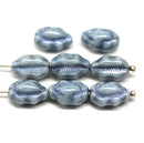 13x8mm Cowrie glass shell beads Czech glass, 8pc