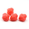 11x10mm Bright coral red  Baroque czech glass fire polished large bicones - 4pc