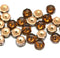 6x3mm Brown topaz rondelle fire polished czech beads - 25pc