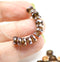 6x3mm Brown topaz rondelle fire polished czech beads - 25pc